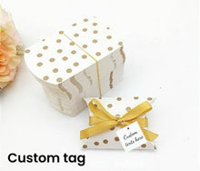 Load image into Gallery viewer, 25PCS Custom Candy Favor Boxes – Personalized Wedding & Baby Shower Gift Packaging with Tags