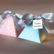 Load image into Gallery viewer, 20PCS Blue Candy Favor Boxes – Wedding, Halloween, Holiday Party Gift Bags with Ribbon