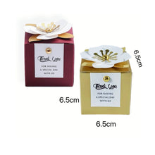 Load image into Gallery viewer, Custom Elegant Flower Favor Boxes – Candy Gift Boxes for Weddings, Birthdays, Showers & Events