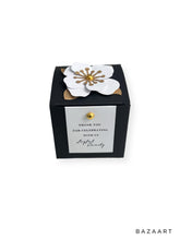 Load image into Gallery viewer, Custom Navy Blue Wedding Favors Candy Packing Boxes/ Elegant 3D Flower Square Gift Box-Modern and Stylish Wedding Favor, Anniversary Favor Gift Box