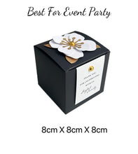 Load image into Gallery viewer, Custom Navy Blue Wedding Favors Candy Packing Boxes/ Elegant 3D Flower Square Gift Box-Modern and Stylish Wedding Favor, Anniversary Favor Gift Box