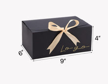 Load image into Gallery viewer, 50PCS Custom Gift Boxes with Ribbon – Flip-Top Luxury Packaging with Logo Foil Stamping