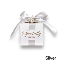 Load image into Gallery viewer, 20 PCS Pearl Ribbon Candy Favor Boxes – Square Gift Boxes for Weddings, Birthdays, & Events