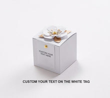 Load image into Gallery viewer, Custom Navy Blue Wedding Favors Candy Packing Boxes/ Elegant 3D Flower Square Gift Box-Modern and Stylish Wedding Favor, Anniversary Favor Gift Box