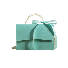 Load image into Gallery viewer, 10PCS Personalized Wedding Favor Gift Boxes – Elegant Candy Boxes with Ribbon & Custom Tags (Beige, Pink, Blue, Red Options)