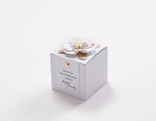 Load image into Gallery viewer, Custom Navy Blue Wedding Favors Candy Packing Boxes/ Elegant 3D Flower Square Gift Box-Modern and Stylish Wedding Favor, Anniversary Favor Gift Box