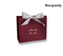 Load image into Gallery viewer, 20PCS Burgundy Gift Bags with Ribbon – Personalized Foil Logo Favor Bags for Weddings, Parties, Jewelry & Holiday Gifts