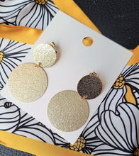 Load image into Gallery viewer, Earrings Round Shape Gold/ Best Gift for HER/ YOU/ Fashion Jewelry/Circle Shape Gold Earrings/circle dangle earring/gift for mother's day