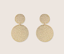 Load image into Gallery viewer, Earrings Round Shape Gold/ Best Gift for HER/ YOU/ Fashion Jewelry/Circle Shape Gold Earrings/circle dangle earring/gift for mother's day