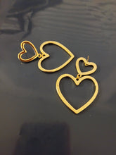 Load image into Gallery viewer, Heart-Shaped Gold Earrings – S925 & Zinc Alloy Statement Jewelry, Gift for Her