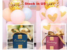 Load image into Gallery viewer, 20 PCS Ribbon Wedding Favor Boxes – Square Candy Gift Boxes for Baby Showers, Birthdays, Holidays & More