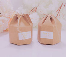 Load image into Gallery viewer, 20PCS Brown Candy Favor Boxes – Wedding, Party & Holiday Guest Gift Boxes (DIY Folding)