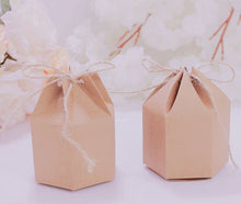 Load image into Gallery viewer, 20PCS Brown Candy Favor Boxes – Wedding, Party & Holiday Guest Gift Boxes (DIY Folding)