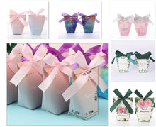 Load image into Gallery viewer, 20PCS Multicolor Wedding Favor Boxes – Candy & Gift Packaging for Bridal Shower, Holidays & Parties (5.5x5.5x12cm, DIY Folding)