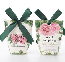 Load image into Gallery viewer, 20PCS Green Wedding Favor Candy Boxes – Party Gift Boxes with Ribbon for Bridal Shower, Holiday, and Guest Welcome Gifts