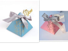 Load image into Gallery viewer, 20PCS Candy Favor Gift Boxes – Blue or Pink Ribbon Party Boxes for Weddings, Holidays, Halloween & Events