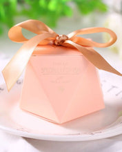 Load image into Gallery viewer, 20PCS Diamond-Shaped Candy Favor Boxes – Elegant Ribbon Gift Boxes for Weddings, Baby Showers, Birthdays & Parties