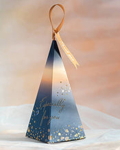 Load image into Gallery viewer, 10 PCS Triangle Wedding Favor Boxes – Candy Gift Boxes for Guests with Ribbon