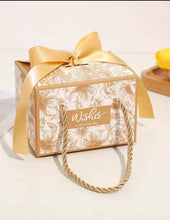 Load image into Gallery viewer, 25PCS Floral Candy Favor Boxes with Ribbon Handle – Wedding & Party Gift Packaging with Custom Labels (DIY Paper Box)