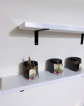 Load image into Gallery viewer, 2PC Gloss White Floating Wall Shelves – Modern Canadian Wood Display for Kitchen, Bathroom & Home Decor (21x5in)