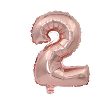Load image into Gallery viewer, 32in Rose Gold Happy Birthday Balloon Banner – Large Foil Letter Party Decoration