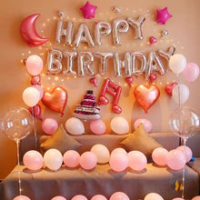 Load image into Gallery viewer, Happy Birthday Balloon Banner – 16in Foil Letter Balloons Party Decoration Set