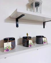 Load image into Gallery viewer, 2PC Canadian Wood Floating Wall Shelves – Rustic Modern Display for Plants, Kitchen & Home Decor (Includes Hardware)