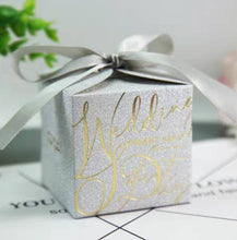 Load image into Gallery viewer, 20PCS Custom Sparkling Candy Favor Boxes – Wedding, Bridal Shower & Party Gift Boxes with Ribbon