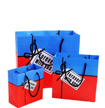 Load image into Gallery viewer, 20PCS Luxury Red or Blue Gift Bags – Wedding & Party Favor Paper Bags with Ribbon Handle