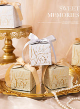 Load image into Gallery viewer, 20PCS Custom Sparkling Candy Favor Boxes – Wedding, Bridal Shower & Party Gift Boxes with Ribbon