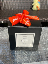 Load image into Gallery viewer, Custom Black Candy Favor Boxes – 4x4x4" Gift Box with Ribbon for Weddings, Parties & Events