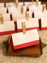 Load image into Gallery viewer, 10PCS Elegant Candy Box Luxury Wedding Favors – Embossed & Gold Foil Text with Handle – Bridal Party & Baby Shower Gift Boxes