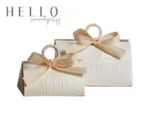 Load image into Gallery viewer, 10PCS Beige Wedding Favor Candy Bags – Gold Foil Gift Bags with Ribbon for Parties & Small Business Packaging