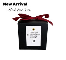Load image into Gallery viewer, 20PCS Personalized Black Wedding Favor Boxes – Custom Candy Boxes or Candle Wrap Gift Packaging