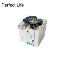 Load image into Gallery viewer, Personalized Metallic Silver Candy Favor Box – 3D Flower Gift Box for Weddings, Birthdays & Events