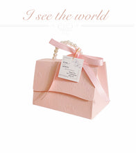 Load image into Gallery viewer, 10PCS Personalized Wedding Favor Gift Boxes – Elegant Candy Boxes with Ribbon & Custom Tags (Beige, Pink, Blue, Red Options)