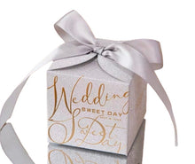 Load image into Gallery viewer, 20PCS Custom Sparkling Candy Favor Boxes – Wedding, Bridal Shower & Party Gift Boxes with Ribbon