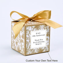 Load image into Gallery viewer, Custom Wedding Favor Gift Boxes with Ribbon – Personalized Tags for Birthdays, Showers & Special Events