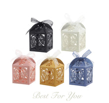 Load image into Gallery viewer, 25PCS Candy Favor Boxes with Ribbon – Baby Shower, Wedding & Party Gift Treat Boxes (2x2x3in)