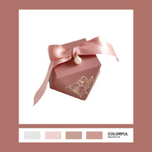 Load image into Gallery viewer, 20 PCS Pink Diamond-Shaped Wedding Favor Boxes – Candy Gift Boxes with Ribbon for Guests