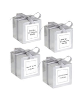Load image into Gallery viewer, Luxury Silver Metallic Candy Gift Box – Personalized Wedding, Birthday, Christmas & Party Favor (3x3x3in)