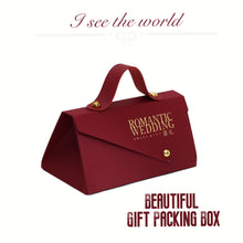 Load image into Gallery viewer, Elegant Dark Red Wedding Favor Boxes – Chinese Traditional Gift Packaging for Guests (5.5 x 2.75 x 2.75 in)