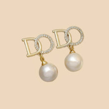 Load image into Gallery viewer, Elegant Pearl Dangle Earrings – Holiday Wedding Earrings with S925 Silver Hooks