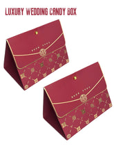 Load image into Gallery viewer, 20PCS Dark Red Ceremony Candy Boxes – Chinese Traditional Wedding Favors, Thank You Gift Boxes