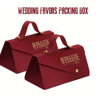 Load image into Gallery viewer, Elegant Dark Red Wedding Favor Boxes – Chinese Traditional Gift Packaging for Guests (5.5 x 2.75 x 2.75 in)