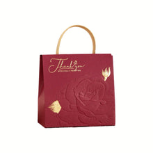 Load image into Gallery viewer, 20PCS Luxury Wedding Favor Gift Boxes – Bag-Shaped Candy Boxes with Ribbon & Gold Foil Text (DIY Paper Packaging)