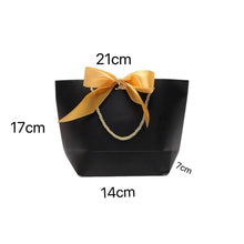 Load image into Gallery viewer, 20PCS Black Gift Bags – Wedding Favors & Party Gifts Ribbon Bag for Guests – Customizable Tags Available – Holiday & Ceremony Gift Box Packaging