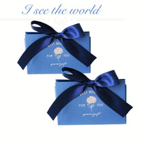 Load image into Gallery viewer, 20PCS Elegant Wedding Favor Gift Boxes – Ribbon Candy Bags with Gold Foil, Paper Party Packaging for Guests (Bag Style, DIY Folding)