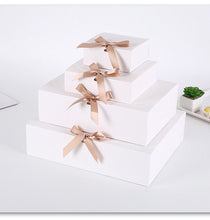Load image into Gallery viewer, 50PCS Custom Gift Boxes with Ribbon – Flip-Top Luxury Packaging with Logo Foil Stamping