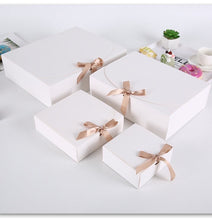 Load image into Gallery viewer, 50PCS Custom Gift Boxes with Ribbon – Flip-Top Luxury Packaging with Logo Foil Stamping